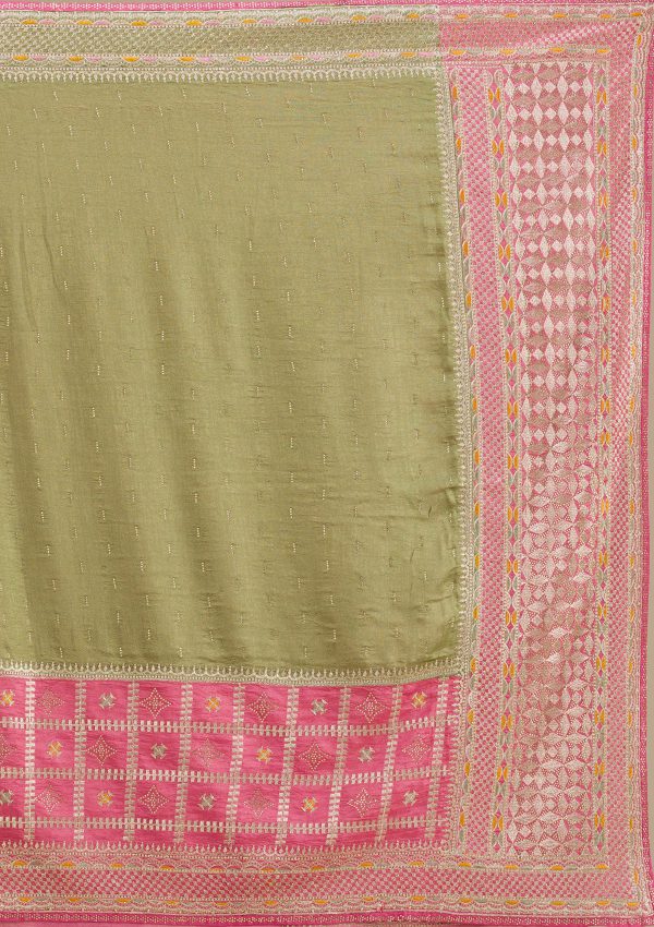 Pink Zariwork Soft Silk Saree - Image 5